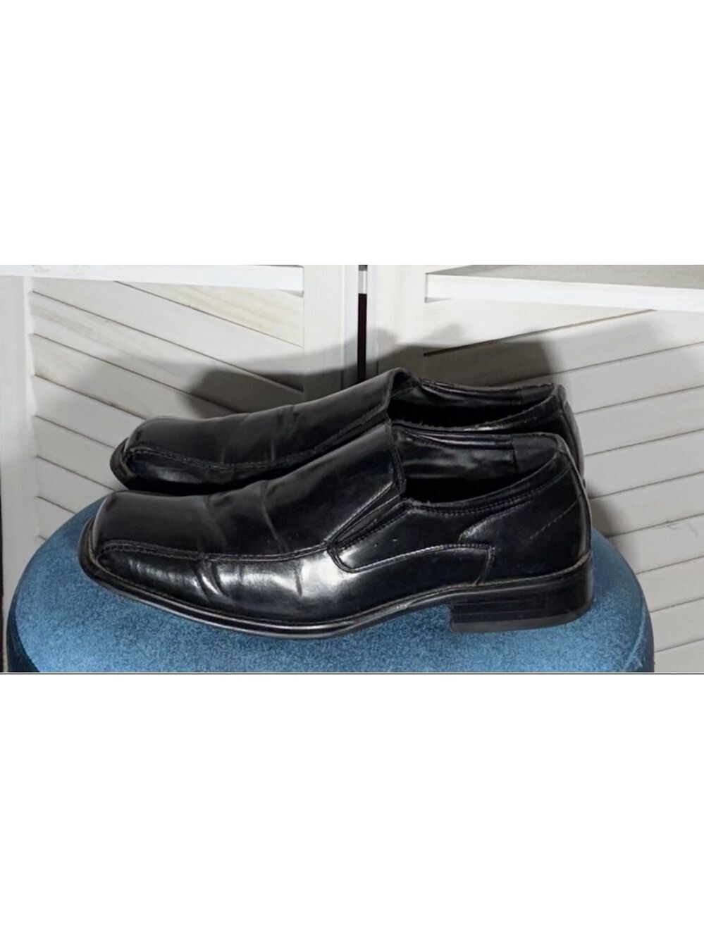 Aldo Mens Dress Shoes Black Leather Slip On Size 11